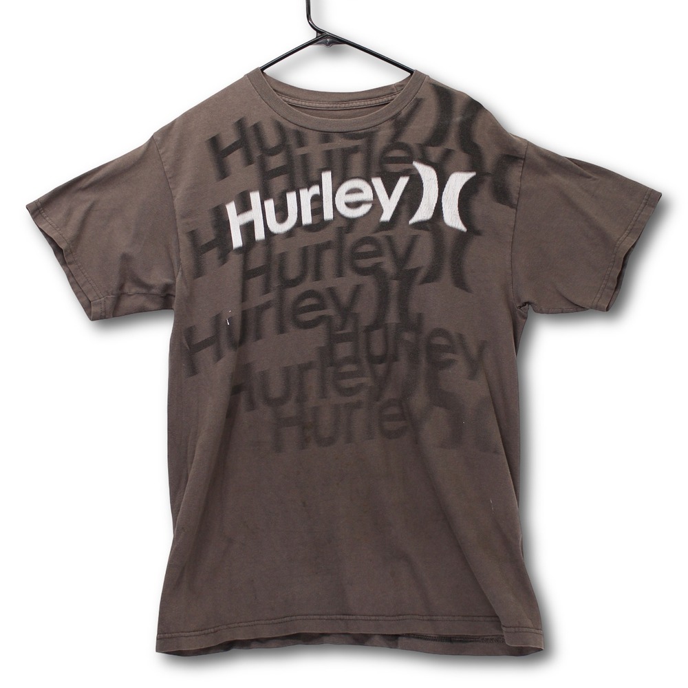 Vintage Y2K Hurley Graphic T-Shirt Mens Medium Brown Fair